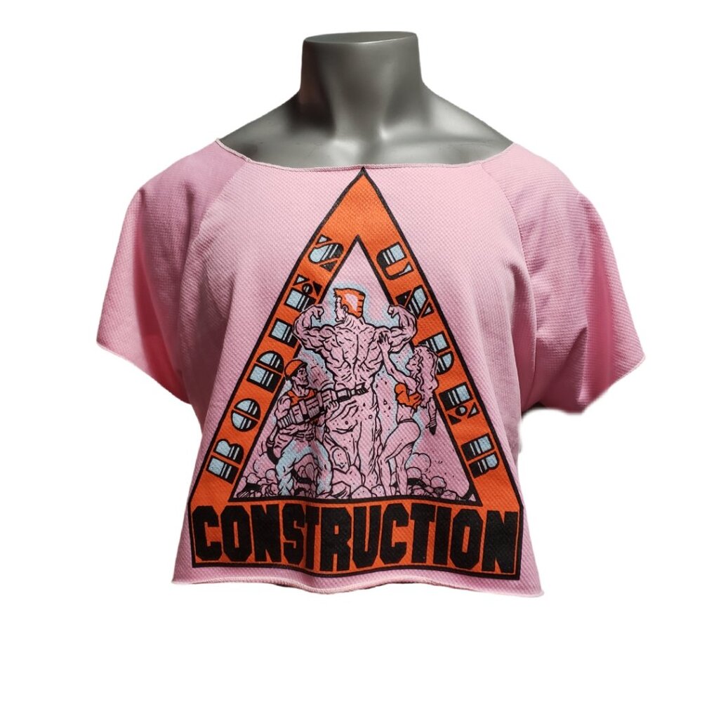Vintage 1982 Bodybuilding/Muscle Gym Shirt - Pink 3XL Oversized Deadstock